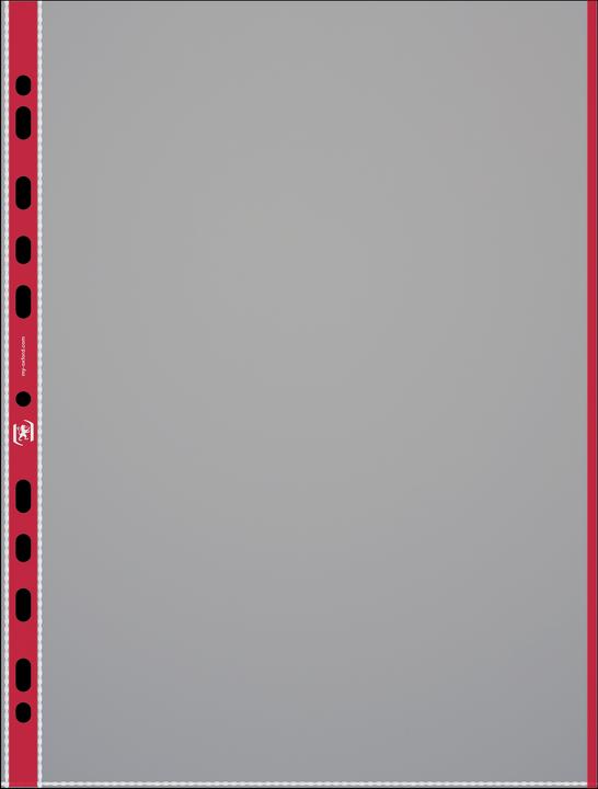 Immagine prodotto Elba Copertina per volantini, DIN A4 con bordo colorato, PP, rosso 0,09 mm, trasparente, aperta (A4, 10 x)