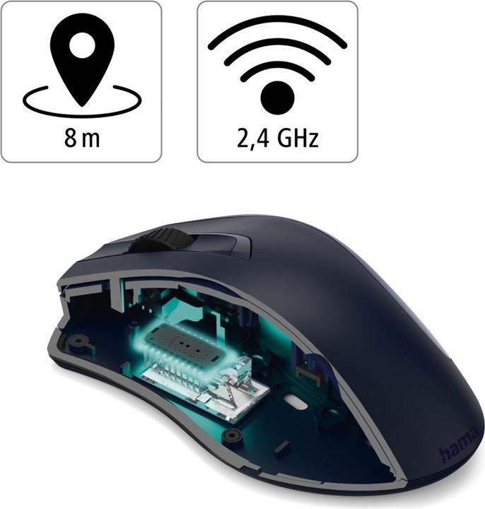 Image du produit Hama MW-800 V2 Souris droite RF sans fil laser 3200 DPI (Sans fil)