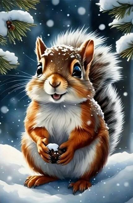 Produktbild Norimpex Diamond-Mosaik - Eichhörnchen im Winter