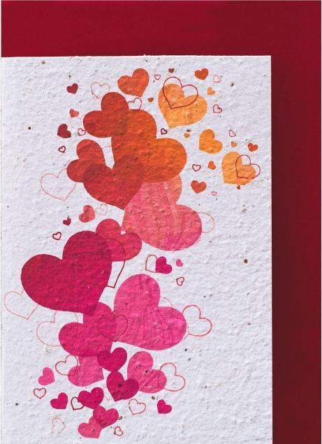 Produktbild Hervorragend Growing Paper Karte Fliegende Herzen (1 Stk.)
