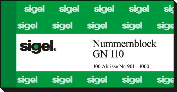 Produktbild Sigel Nummernblock (1000 x)