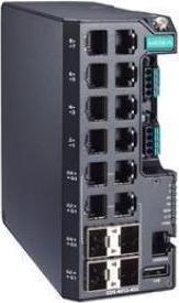 Actual product image Moxa EDS-4012-4GC-LV - Managed Gigabit Ethernet switch with 8 10/100BaseT(X) ports (8 ports)