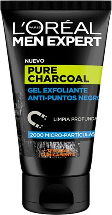 L'Oréal Paris MEN EXPERT pure charcoal gel exfoliante p.negros 100 ml (Gel, 100 ml)