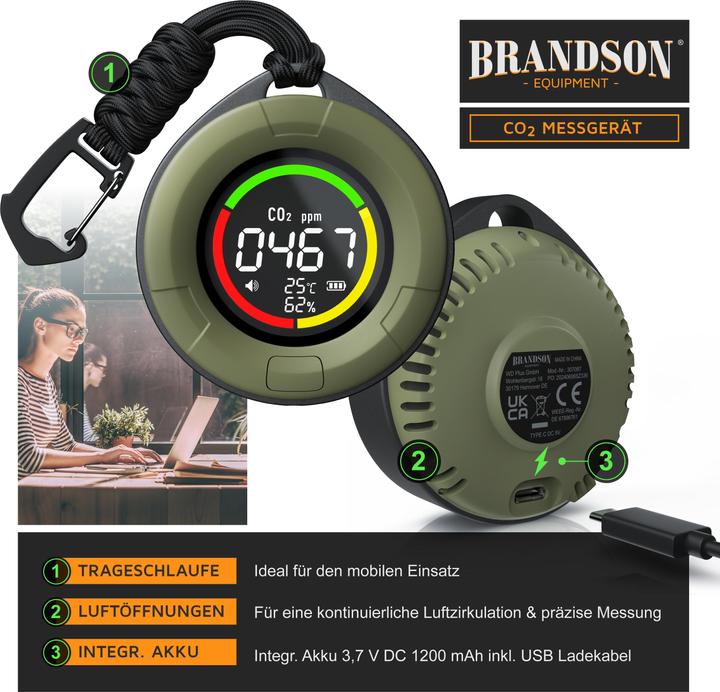 Immagine prodotto Brandson CO2-Messgerät