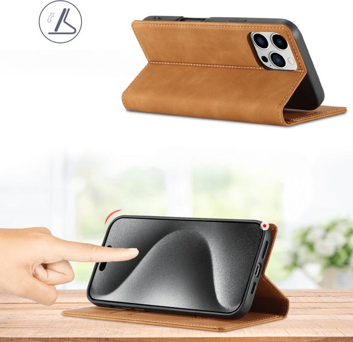 Produktbild LC.Imeeke iPhone 16 Pro - Flip Case Vintage (Apple iPhone 16 Pro)