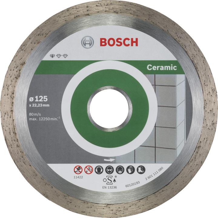 Produktbild Bosch Professional Zubehör Diamanttrennscheibe Standard for Ceramic, 125 x 22,23 x 1,6 x 7 mm, 10er-Pack