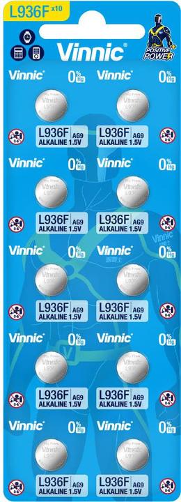 Image du produit Vinnic Pouvoir positif (10 pcs, AG9/LR45/LR936/394, 66 mAh)