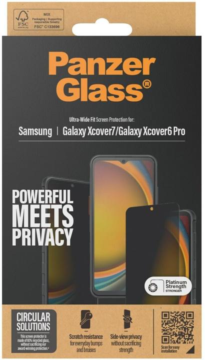 Actual product image PanzerGlass Privacy Screen Protector (1 Piece, Samsung Galaxy XCover 6 Pro, Samsung Galaxy Xcover 7)