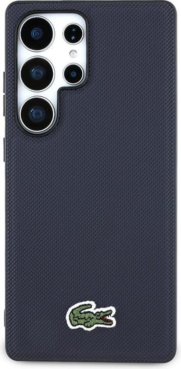 Actual product image Lacoste Case Iconic Petit Pique Woven Logo MagSafe to Samsung Galaxy S25 Ultra navy (Samsung Galaxy S25 Ultra)