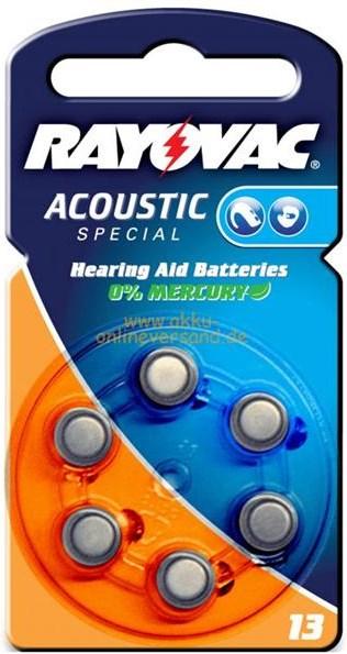 Actual product image Rayovac hearing aid battery 13 (8 pcs., PR48, 310 mAh)