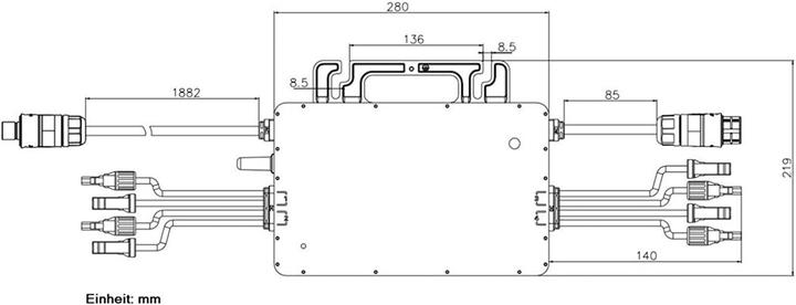 Actual product image Hoymiles Inverter HM-1500 Microinverter