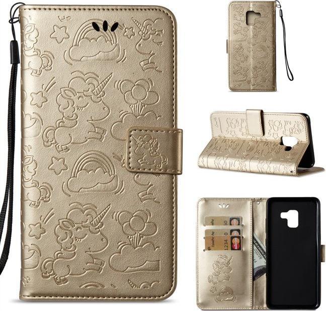 Produktbild MU Style Magnetische Lederhülle mit Einhorn Muster (Samsung Galaxy A8 (2018))