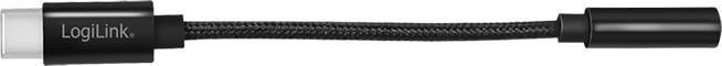 Immagine prodotto LogiLink Cavo da USB-C a 3,5 mm 0,13 m nero (USB tipo C, USB tipo C)