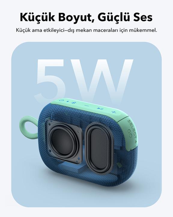 Actual product image soundcore Select 4 Go Mavi (18 h, USB power delivery)
