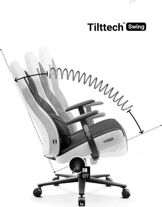 Image du produit Diablo Chaise de jeu X-Gamer 2.0 Chaise de jeu Normal Snow White, Blanc