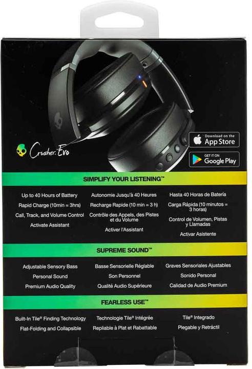 Produktbild Skullcandy Crusher Evo (keine Geräuschunterdrückung, 40 h, Kabelgebunden, Kabellos)