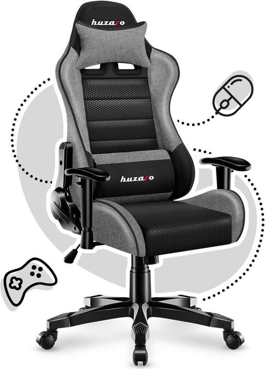 Productafbeelding Huzaro Speelstoel voor kinderen Ranger 6.0 Mesh Gaming Chair, zwart-grijs