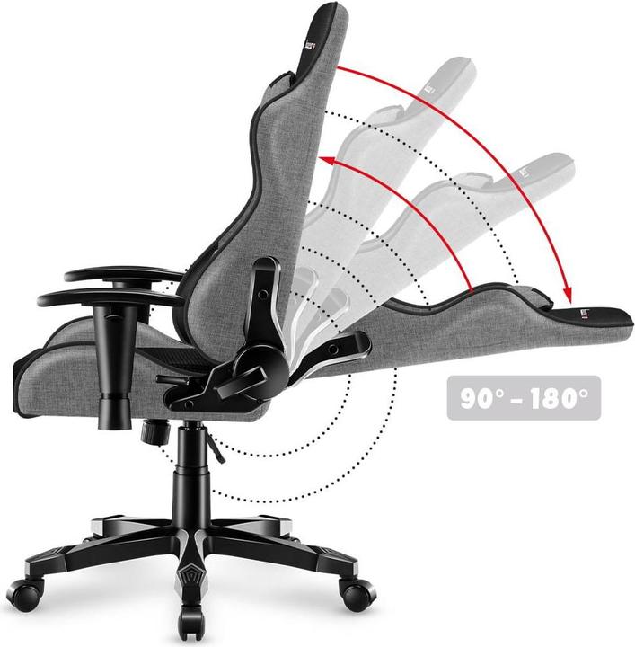 Productafbeelding Huzaro Speelstoel voor kinderen Ranger 6.0 Mesh Gaming Chair, zwart-grijs
