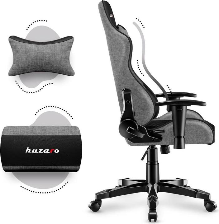 Productafbeelding Huzaro Speelstoel voor kinderen Ranger 6.0 Mesh Gaming Chair, zwart-grijs
