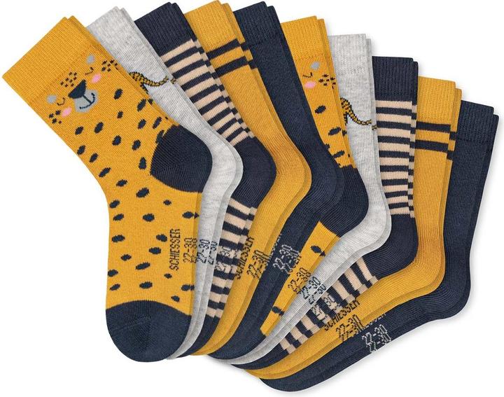 Image du produit Schiesser Lot de 10 chaussettes tigrées pour enfants (paquet de 10, 23 - 26)
