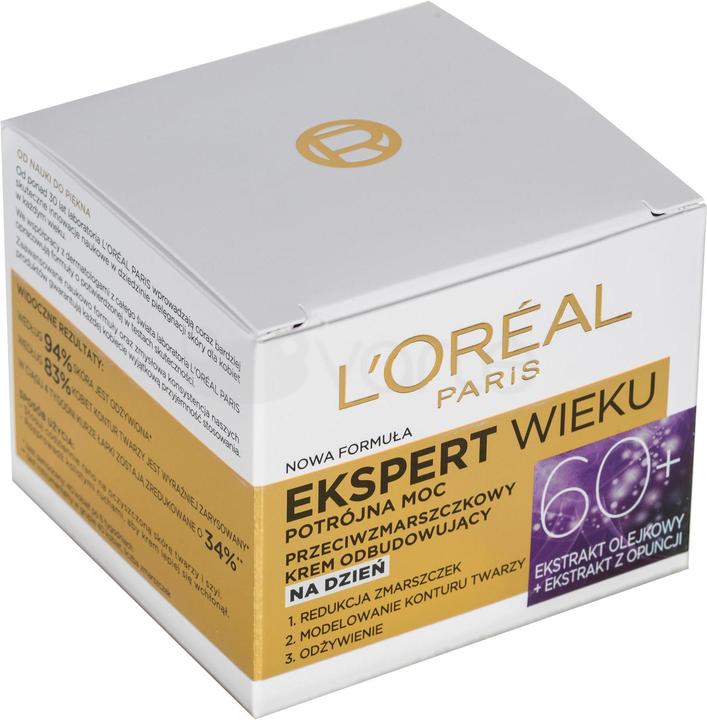 Image du produit L'Oréal Paris L'Oréal Age Specialist Expert Age 60+ crème anti-rides reconstituante pour le jour 50ml (50 ml, Crème de jour)