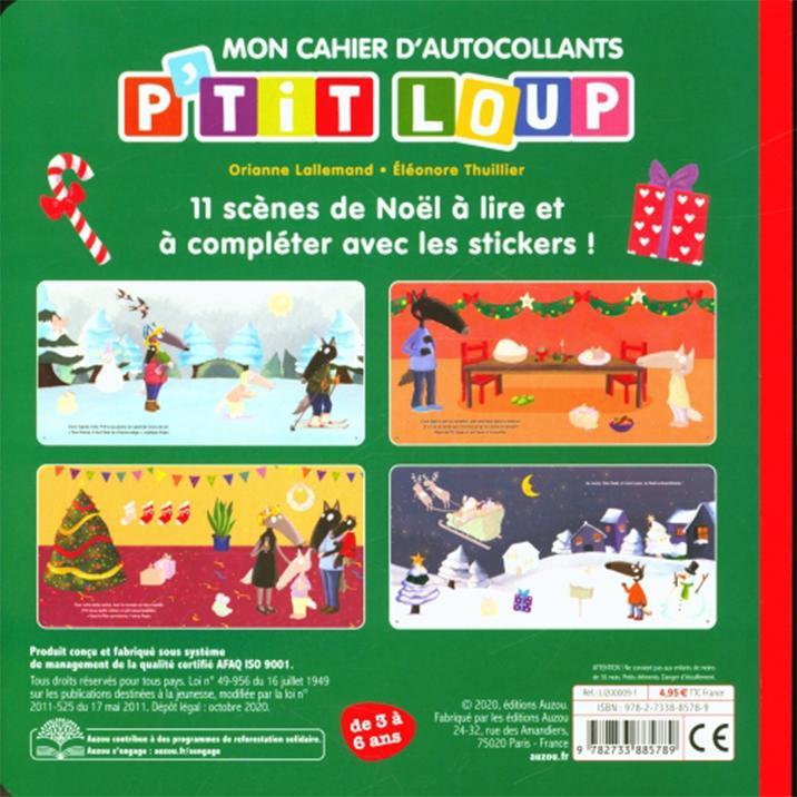 Produktbild P'tit Loup / Mon cahier d'autocollants : c'est Noël!