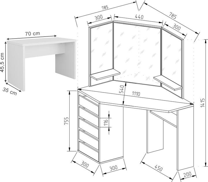 Immagine prodotto Vicco Arielle (54 x 54 x 141,5 cm)