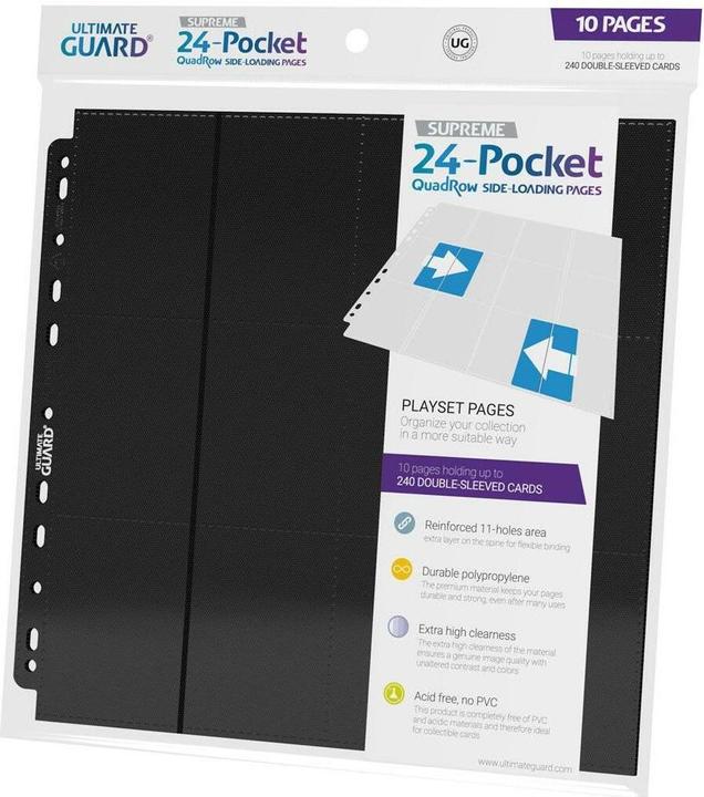 Actual product image Ultimate Guard File inserts 24-Pocket QuadRow Pages Black 10 pcs