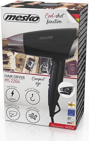 Produktbild Mesko MS 2264 1400 W, Number of temperature settings 2, Juodas