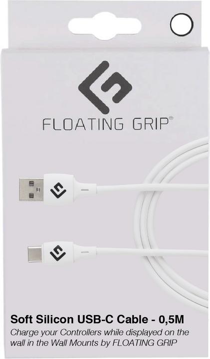 Actual product image Floating Grip 0.5M Silicone USB-C Cable (White) (USB 3.1)