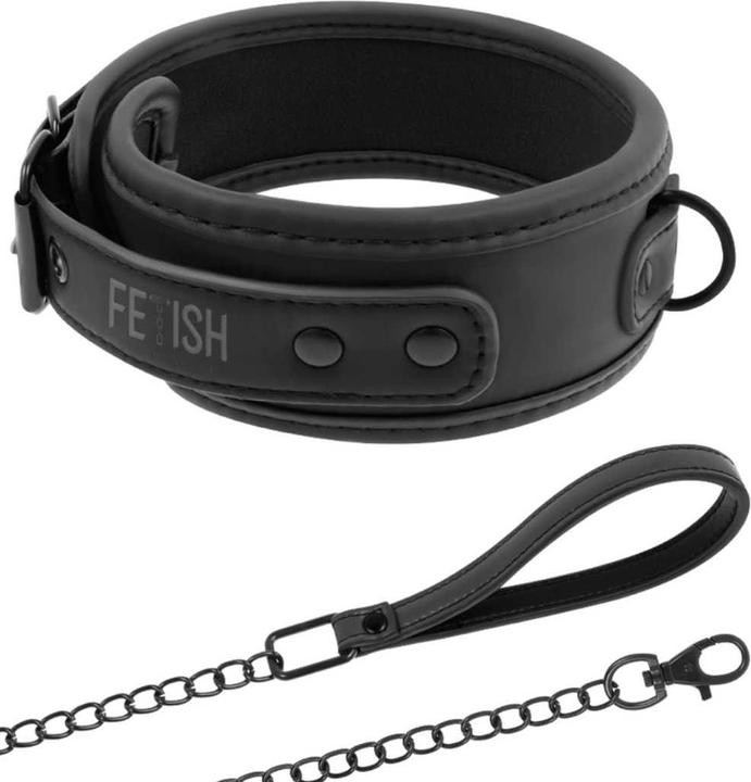 Actual product image Fetish submissive Collar & Leash vegan leather