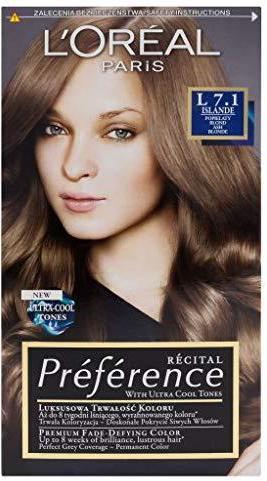 Actual product image L'Oréal Paris L'Oréal Preference hair dye L 7.1 Iceland (7.1 Iceland)