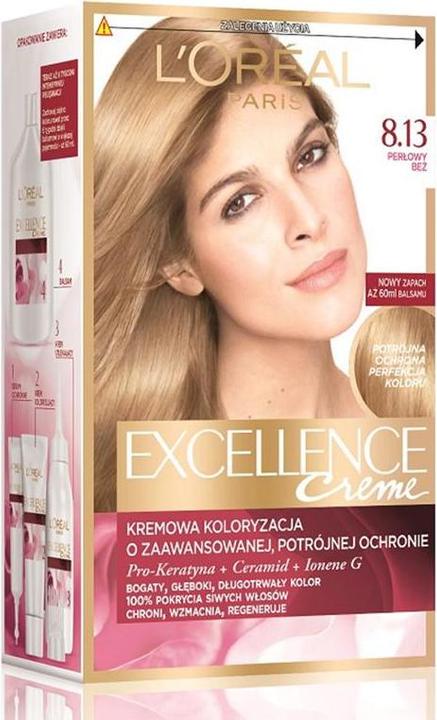 L'Oréal Paris L'Oréal Excellence Creme Hair Dye 8.13 Pearl brownish yellow (8.13 Pearl Beige)