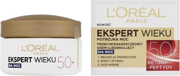 Produktbild L'Oréal Paris L'Oréal Age Specialist Expert Age 50+ night face cream 50ml (50 ml, Nachtcreme)