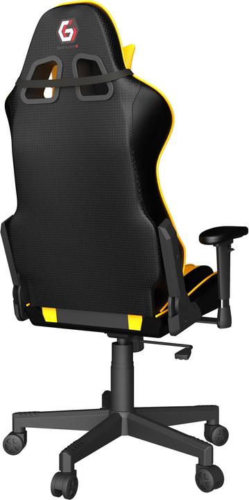 Produktbild Gembird Gaming chair SCORPION juodas mesh yellow skin