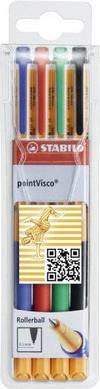 Produktbild STABILO pointVisco Tintenroller (Rot, Blau, Schwarz, Grün, 4 x)