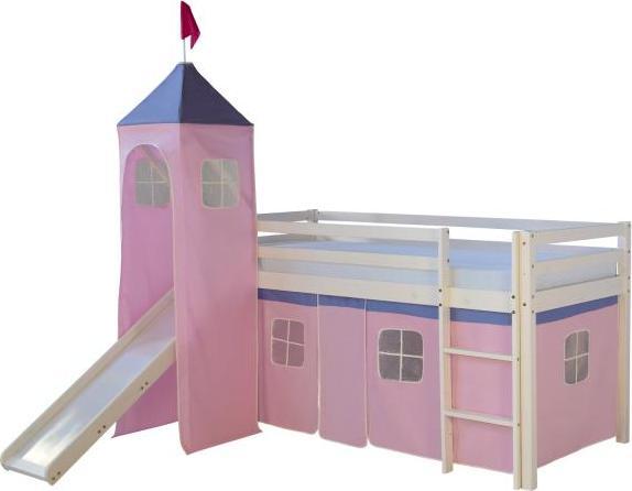 Actual product image Homestyle4u Loft bed with slide and tower (90 x 200 cm)