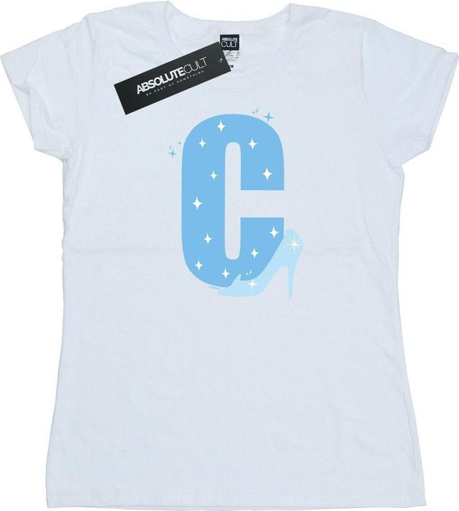 Actual product image Disney Womens/Ladies Alphabet C Is For Cinderella Cotton T-Shirt (S)
