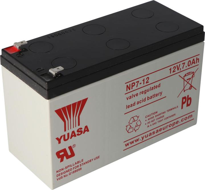 Image du produit Yuasa Akku NP7-12 Akku NPW36-12, mit 4,8mm Kontakten (12 V, 7 Ah)