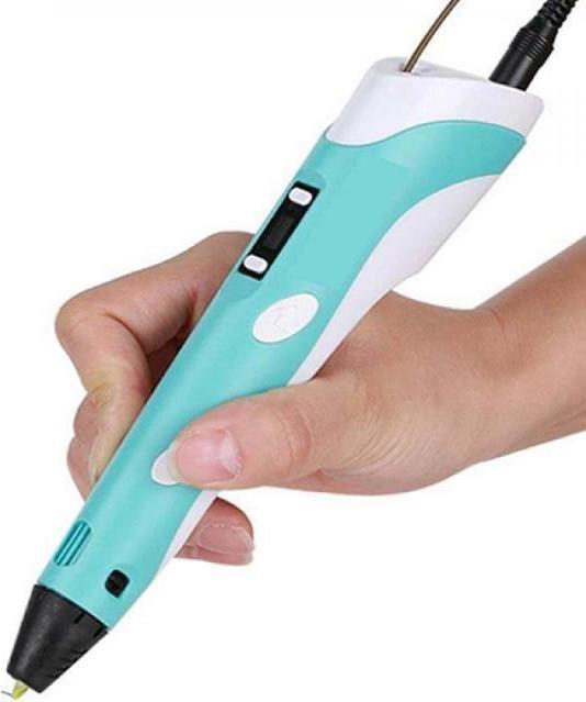 Actual product image Riff Fantasy 3D Pen Print Pen for Kids with 1.75mm ABS / PLA AC Cable Powered in Blue (PLA, ABS, 1.75 mm, 120 g, Blue)