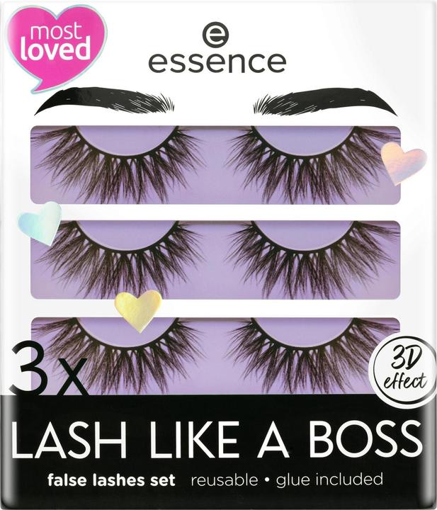 essence Künstliche Wimpern 3x Lash like a Boss Schwarz (Künstliche Wimpern)