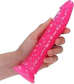 Produktbild RealRock Slim Realistic Dildo with Suction Cup - Glow in the Dark - 8" / 20 cm