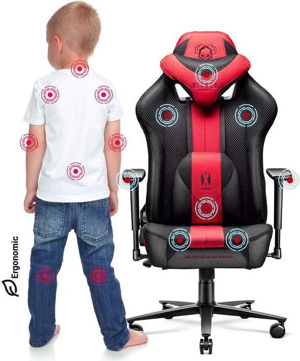 Immagine prodotto Diablo Sedia da gioco X-Player 2.0 Gaming Chair Kids, nero-rosso