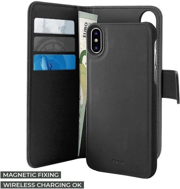 Image du produit Puro Etui amovible en faux cuir - étui pour iPhone XR, noir (Apple iPhone XR)