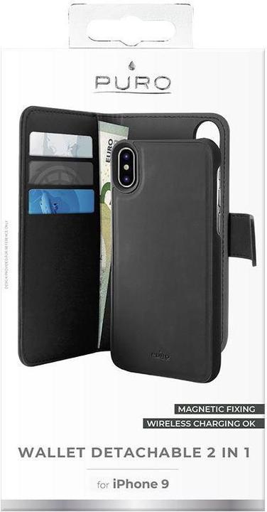 Image du produit Puro Etui amovible en faux cuir - étui pour iPhone XR, noir (Apple iPhone XR)