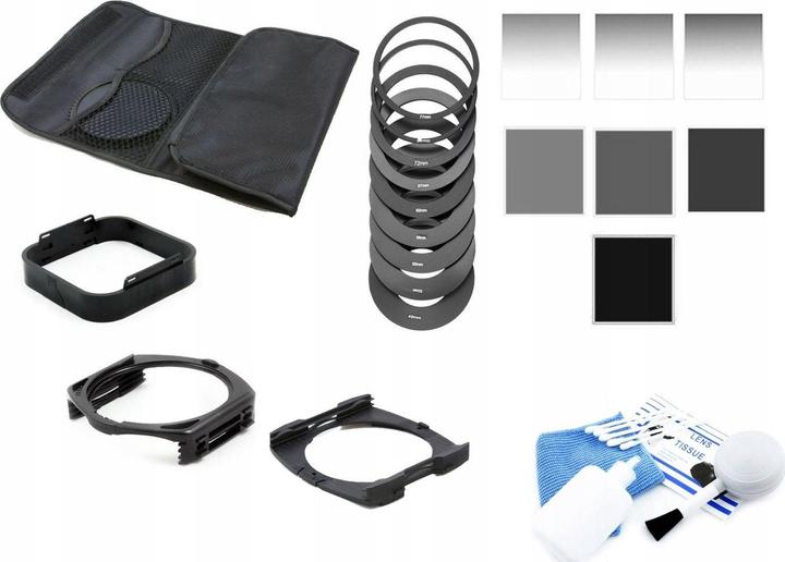Actual product image Massa Mass filter COKIN 25in1 set ND gray filters + case + 2x handle + cover + cleaning set (49 mm, Graduated neutral density filter, 2 mm)