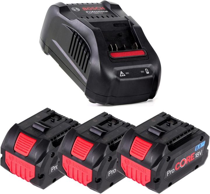 Produktbild Bosch Professional Bosch Starter-Set ProCore mit 3x ProCORE 18 V 8,0 Ah Professional Akku GBA ( 1600A016GK ) und GAL 18 (18 V)