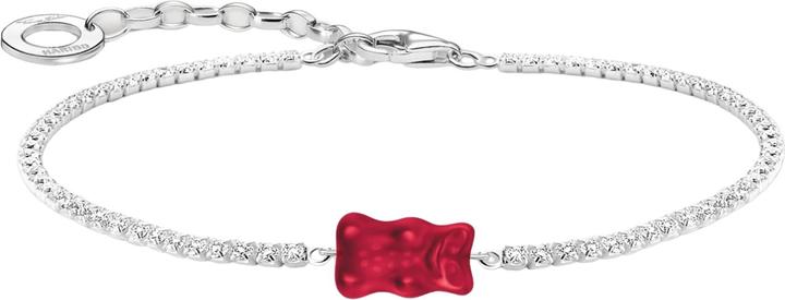 Immagine prodotto Thomas Sabo Bracciale tennis con orsetti in oro rosso e argento (19 cm, Argento 925)
