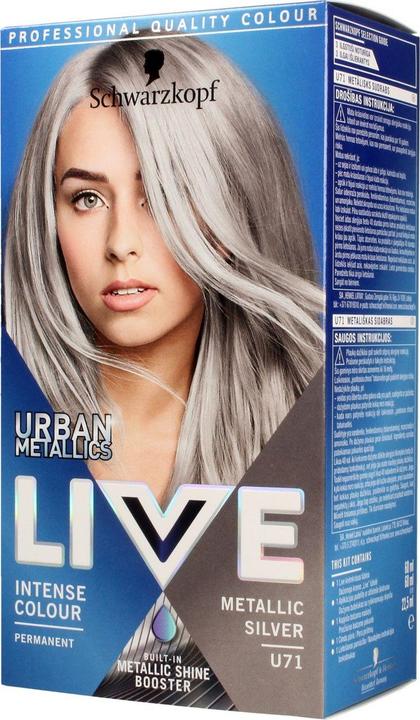 Produktbild Schwarzkopf Live Urban Metallic Hair Dye U71 Metallic Silver (U71 metallic silver)