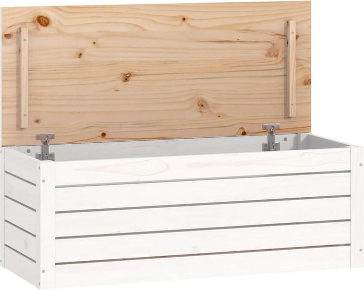 Produktbild VidaXL Truhe Weiss 89x36,5x33 cm Massivholz Kiefer,Farbe